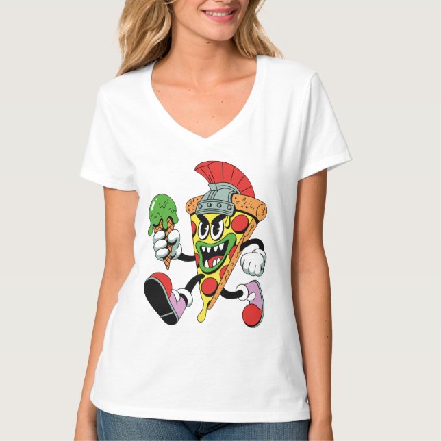 Camiseta Gladiator Pizza Slice Brainrot Italiano (Frente)