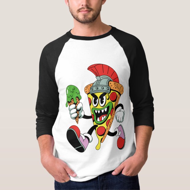 Camiseta Gladiator Pizza Slice do Brainrot Italiano (Frente)