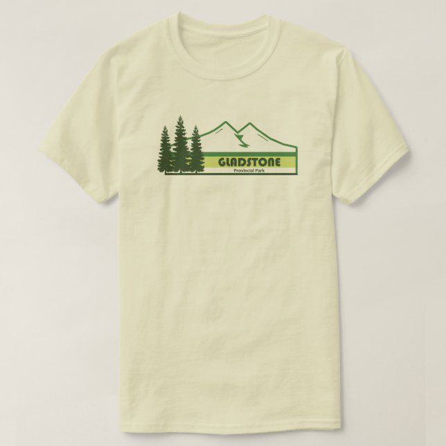 Camiseta Gladstone Provincial Park Green Stripes (Frente do Design)