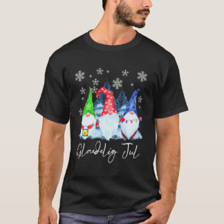 Camiseta Glaedeling Jul Nordic Gnomos Tomte Nisse Dinamarqu