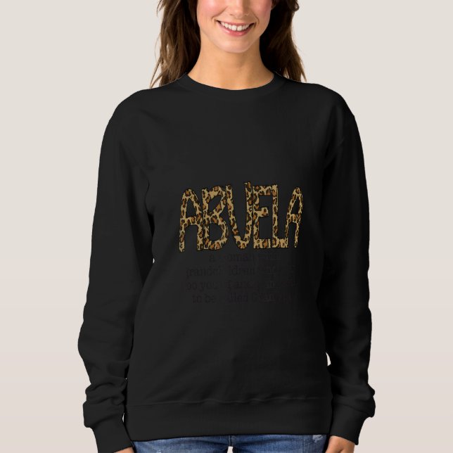 Camiseta Glam Glamorous Abuela Meme Leopard Texto impresso (Frente)
