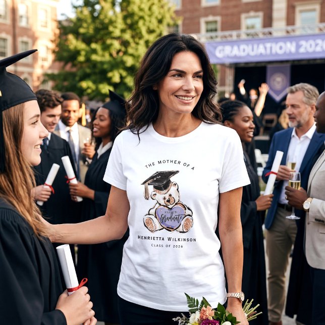 Camiseta Glam Graduation Mom Bear Tee (Criador carregado)