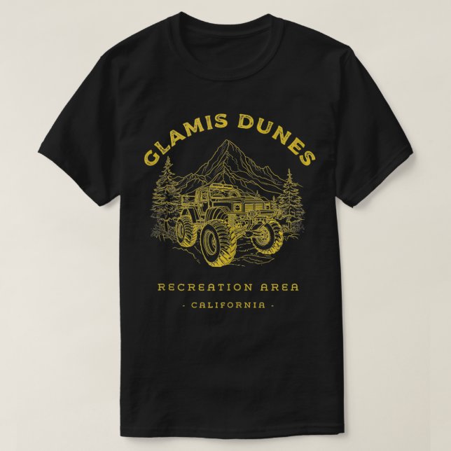 Camiseta Glamis Dunes Recreation Area ATV UTV OHV Quad Offr (Frente do Design)