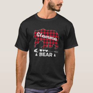 Camiseta Glamma Bear Natal Xadrez Vermelha Buffalo Correspo