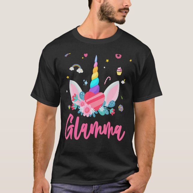 Camiseta Glamma Da Garota De Aniversário Do Tema Magia Un (Frente)