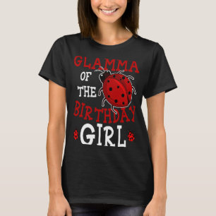 Camiseta Glamma Da Garota De Aniversário, Ladybug Cel