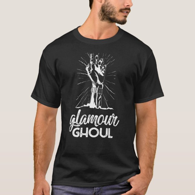 Camiseta Glamor De Halloween Trick Ou Tratar (Frente)