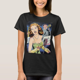 Camiseta Glamor de Hollywood da banda desenhada feminina em