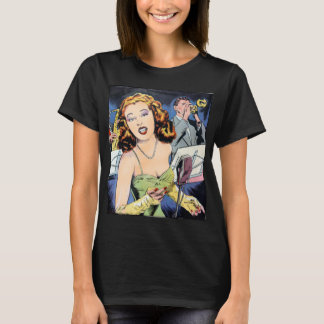 Camiseta Glamor de Hollywood da banda desenhada feminina em
