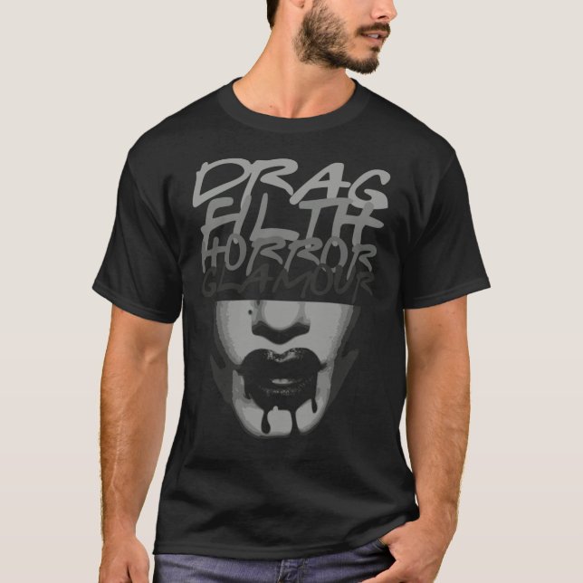 CAMISETA GLAMOR DE HORROR DE ARRASTO (Frente)