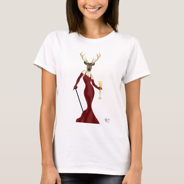 Camiseta Glamor Deer em Marsala (Frente)