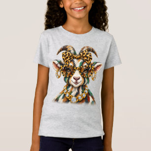 Camiseta Glamouroso Bode Leopardo Rhinestone Moda