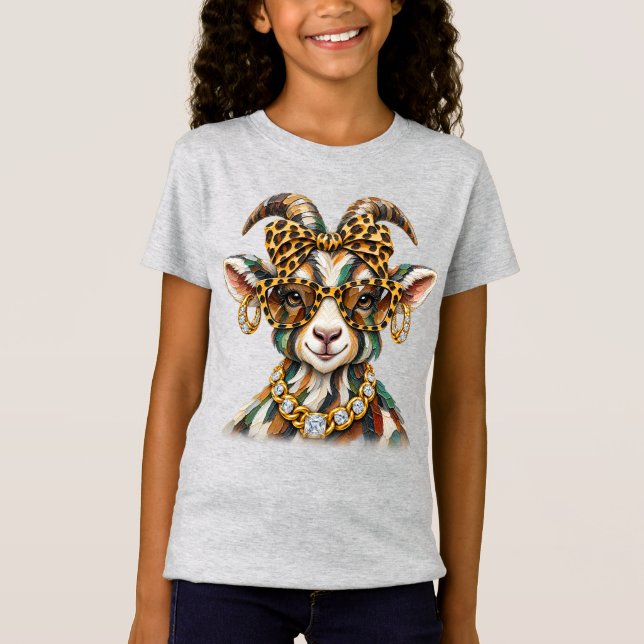 Camiseta Glamouroso Bode Leopardo Rhinestone Moda (Frente)