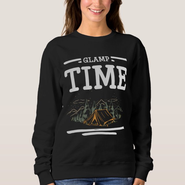 Camiseta Glamp Time Vintage Retro Glamping (Frente)