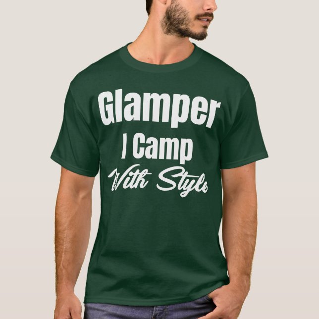Camiseta Glamper Eu Acampo Com Estilo Aventureiro de Smores (Frente)