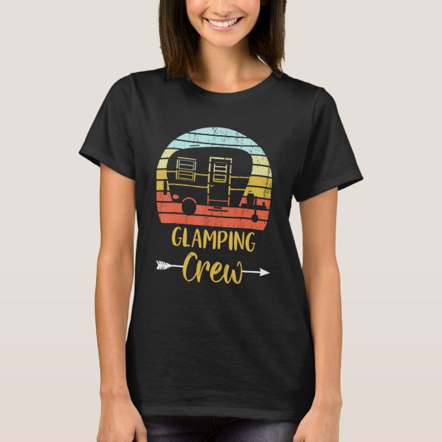 Camiseta Glamping Crew  Matching Family Girls Camping Trip (Frente)