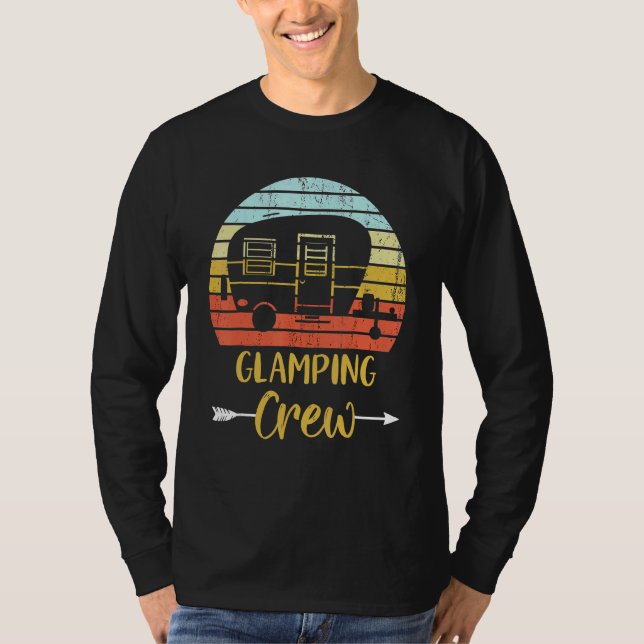 Camiseta Glamping Crew  Matching Family Girls Camping Trip (Frente)