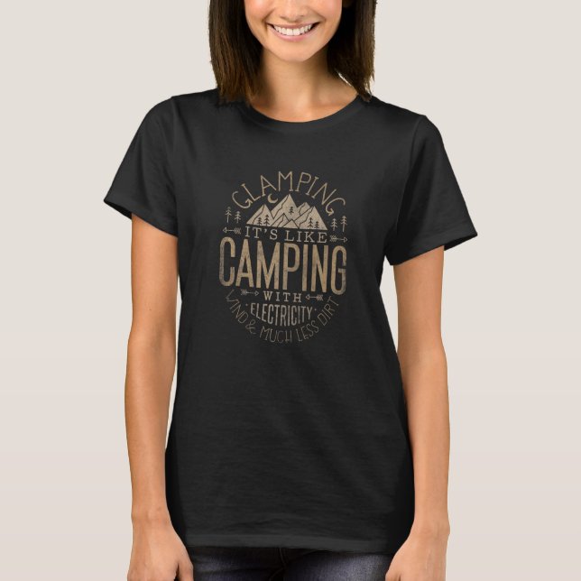 Camiseta glamping definition happy glamper for camper glamp (Frente)