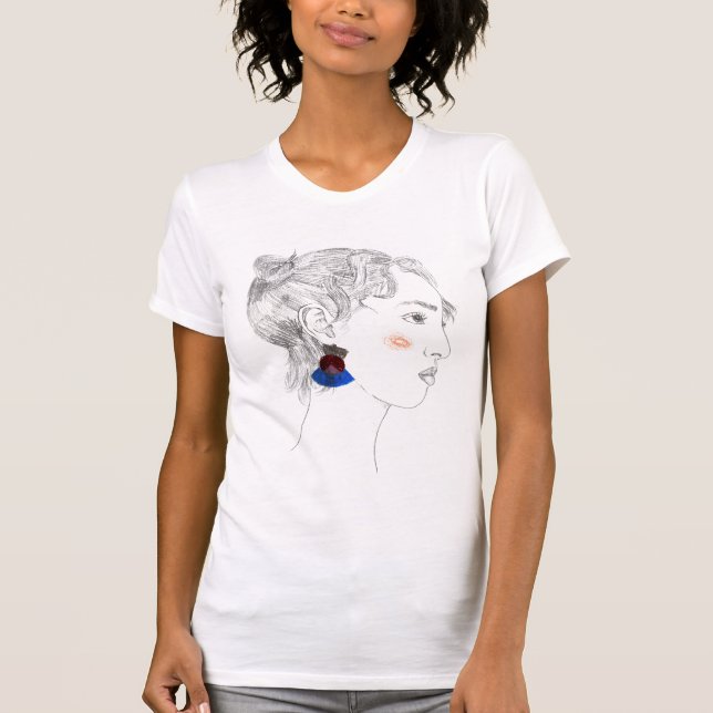 Camiseta Glance Sketch - Retrato (Frente)