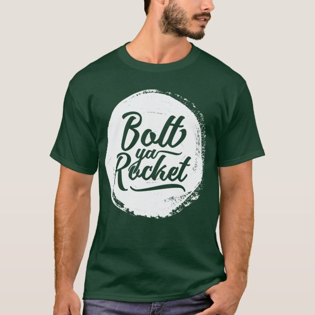 Camiseta Glasgow Dialect Bolt Ya Rocket Tee (Frente)