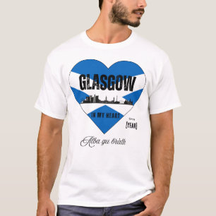 Camiseta Glasgow Scotland Skyline Heart - Desde [Ano]