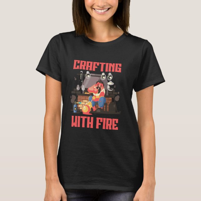 Camiseta Glassblower Glassblower Glassmaker Blowpipe (Frente)