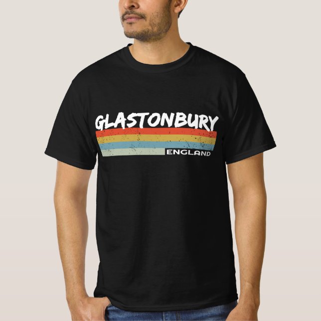 Camiseta Glastonbury Retro Vintage Stripes (Frente)