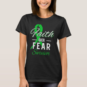 Camiseta Glaucoma Sobrevivente Fé Sobre Medo Fita Verde