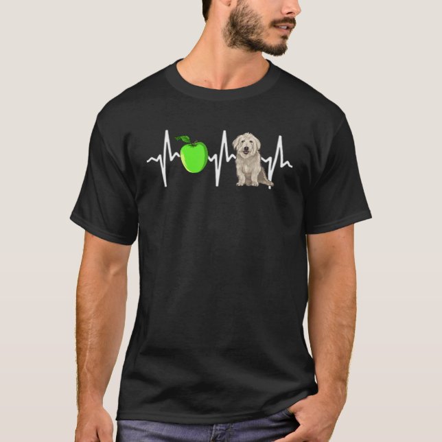 Camiseta Glen Da Apple De Imaal Terrier Heartbeat Dog (Frente)