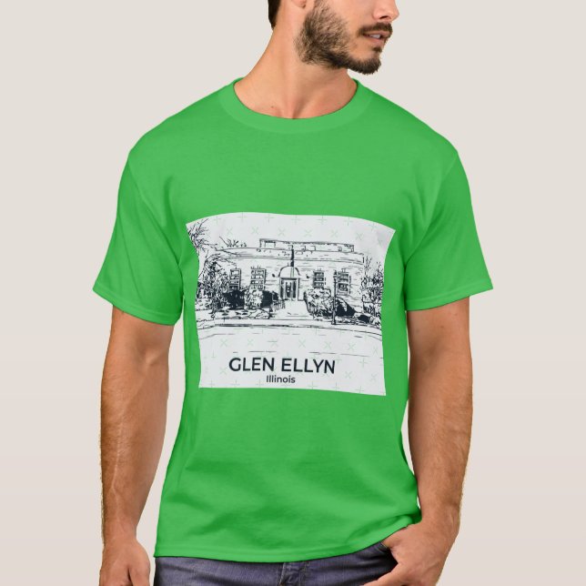 Camiseta Glen Ellyn Illinois Oversize (Frente)