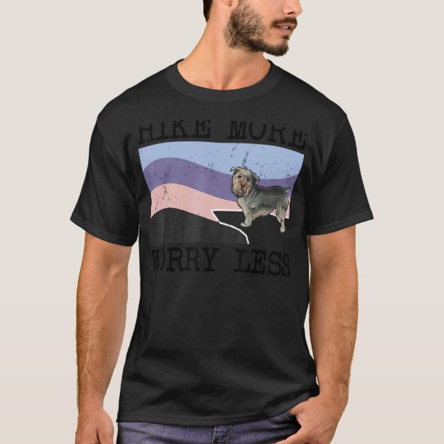 Camiseta Glen of Imaal Terrier Hike Mais Preocupada Menos G (Frente)