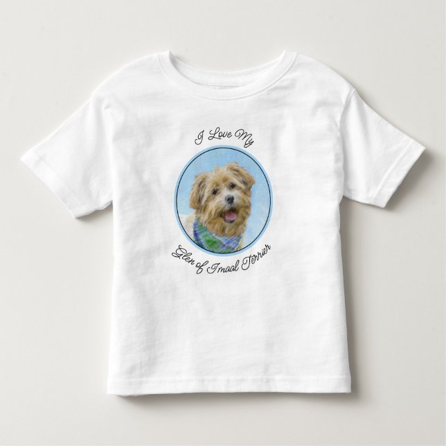 Camiseta Glen of Imaal Terrier Painting - Arte Original de  (Frente)