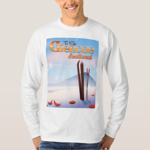 Camiseta Glencoe Scotland ski poster