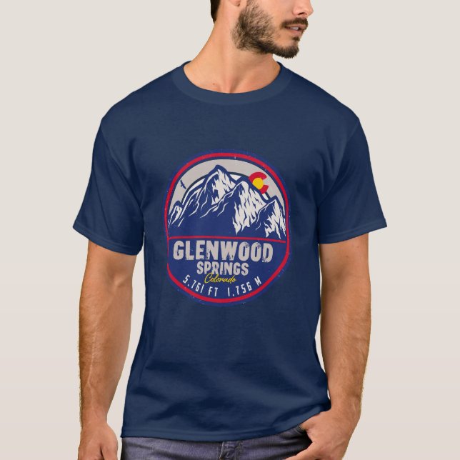Camiseta Glenwood Primaveras Colorado Ski Hiking Souvenirs (Frente)