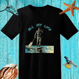 Camiseta Glide, carona e surf no conselho de pá sup