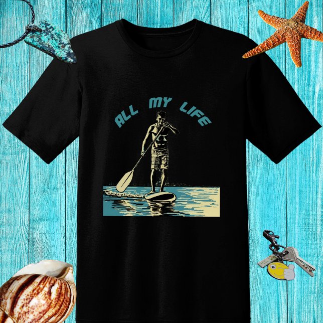 Camiseta Glide, carona e surf no conselho de pá sup (Criador carregado)