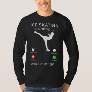 Camiseta Glide em Diversão: Ice Skating está chamando e eu