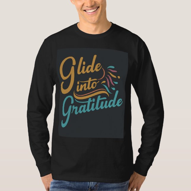Camiseta Glide em Gratidão: Design de Camiseta-T para Menin (Frente)