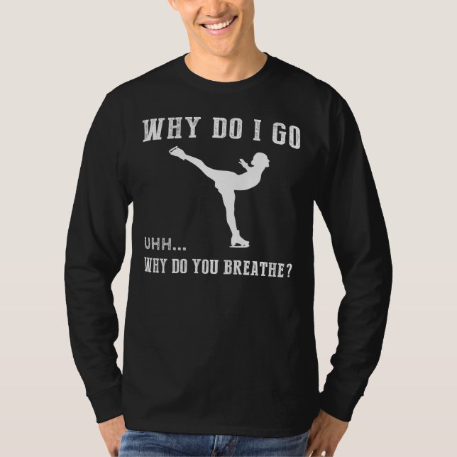 Camiseta Glide em Humor - Engraçado Teto de Slogan de Patin (Frente)