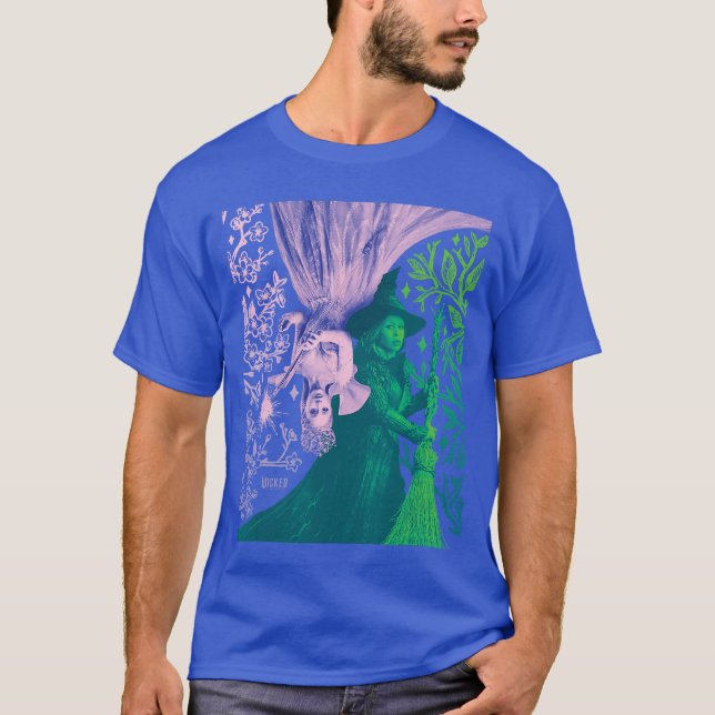 Camiseta Glinda e Elphaba em Contraste Perfeito para Sempre (Frente)