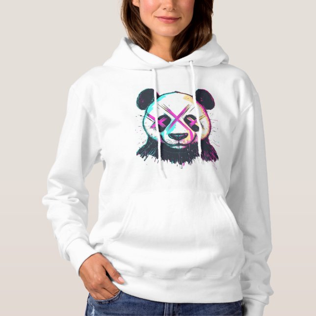 Camiseta Glitch Art Panda (Frente)