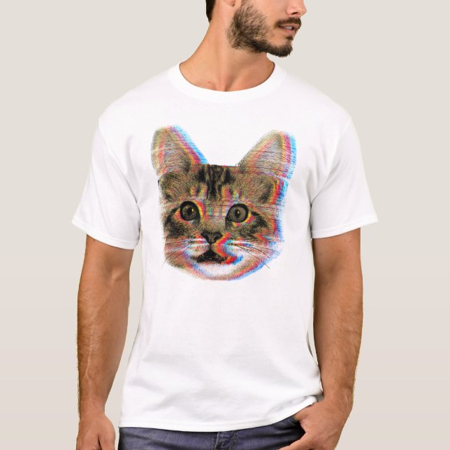Camiseta Glitch cat v2 (Frente)