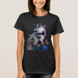 Camiseta Glitch Cyberpunk – Blusa Y2K Rosto Quebra