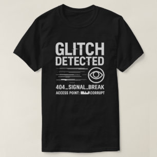 Camiseta GLITCH DETECTADO - Erro de Difusão de Horror Analó