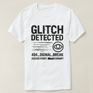 Camiseta GLITCH DETECTADO - Transmissão de Sinal Corrompida