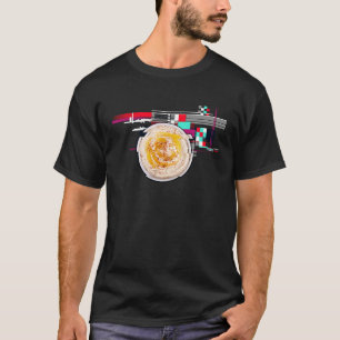 Camiseta Glitch Hummus Cozinha do Oriente Médio Homens Mulh