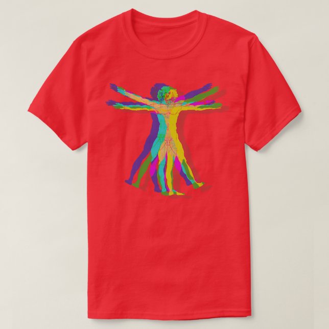 Camiseta Glitch QuotVitruvian Manquot (Frente do Design)
