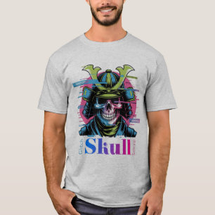 Camiseta Glitch Skull Samurai: O Guerreiro da Era Digital