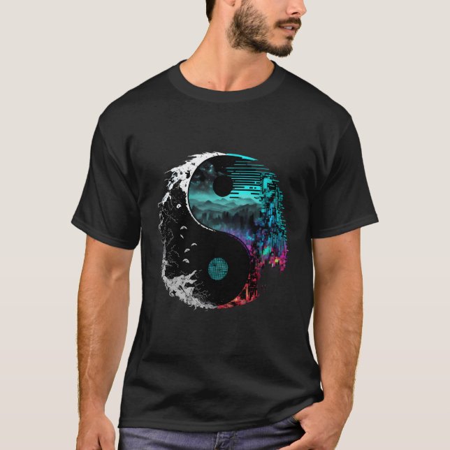Camiseta Glitch Yin Yang (Frente)