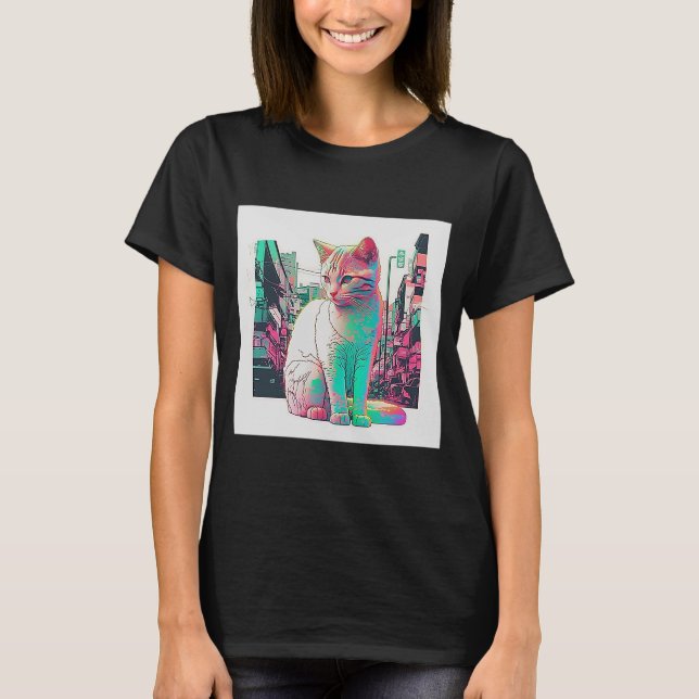 Camiseta Glitor de Ondas Anestésicas de Vaperwave Retroonda (Frente)